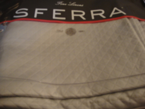 Sferra Bari 743 Diamond Pique King Cal-King Blanket Cover Grey 