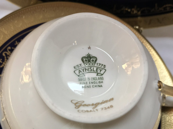 Aynsley Georgian Cobalt Five Piece Place Setting 7348