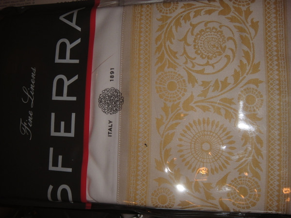 Sferra Lindsay Border Standard Pillowcase Pair White Butter 