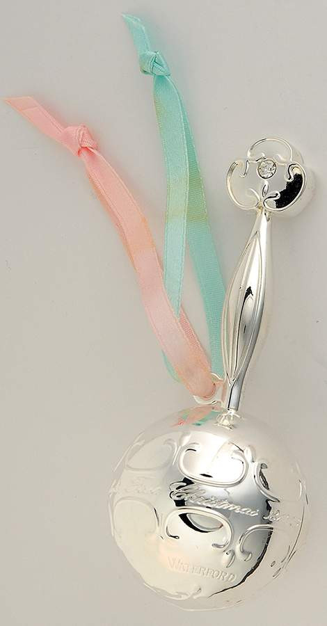  Waterford Silver-plate  2013 Baby's First Christmas Ornament