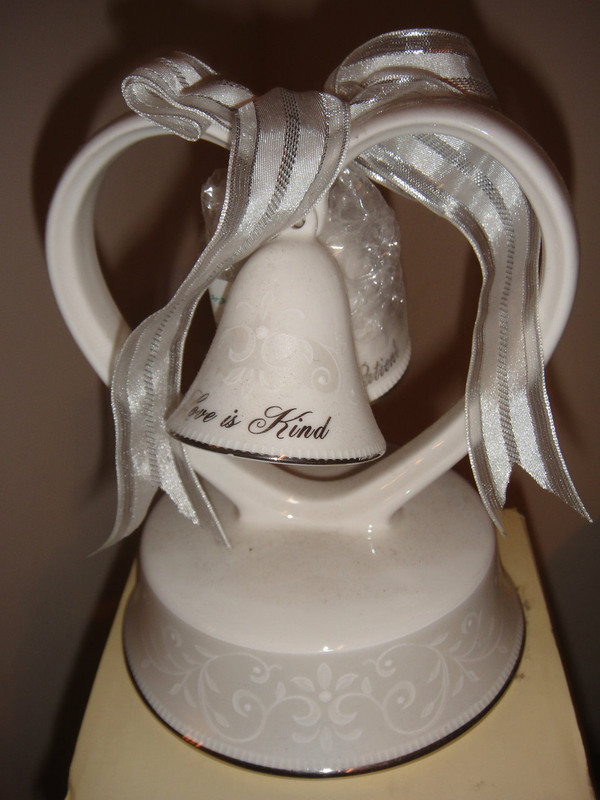 Lenox Opal Innocence Love is Patient Cake Topper  New in Box