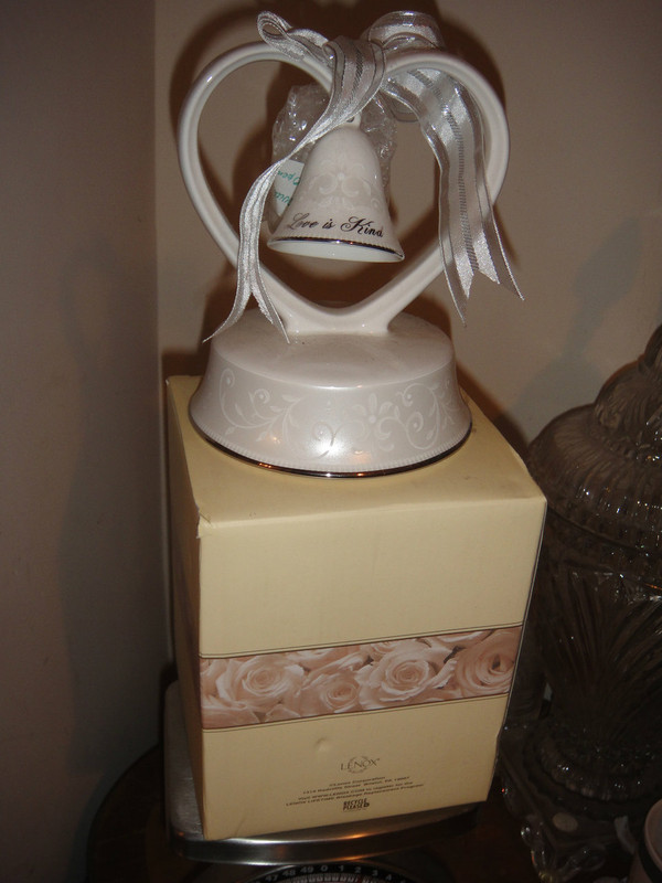 Lenox Opal Innocence Love is Patient Cake Topper  New in Box