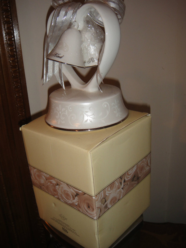 Lenox Opal Innocence Love is Patient Cake Topper  New in Box