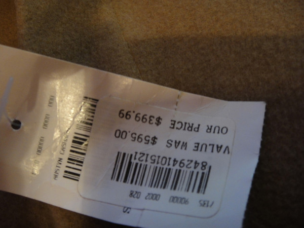 Ralph Lauren Austyn Cashmere Euro Sham Camel Brown Border New 