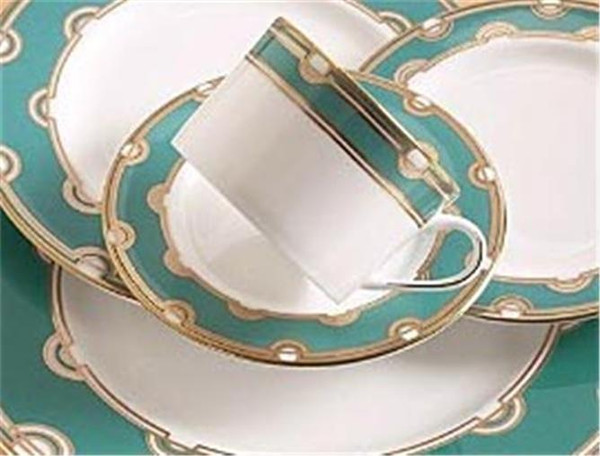 Lenox Kate Spade Corona Grove Aqua 7pc Bone China Set New