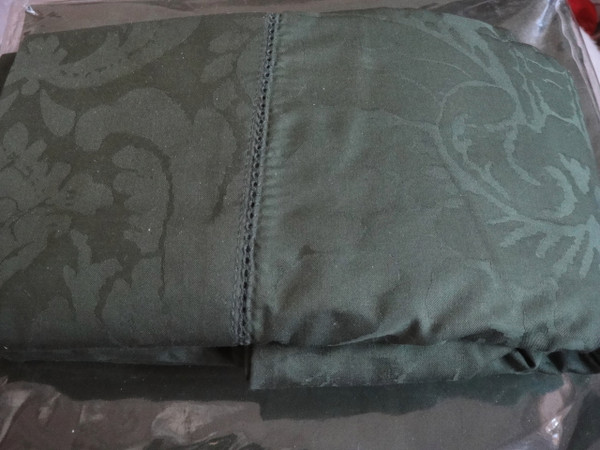 Ralph Lauren Rutherford Park Emerald Green Queen Flat Sheet