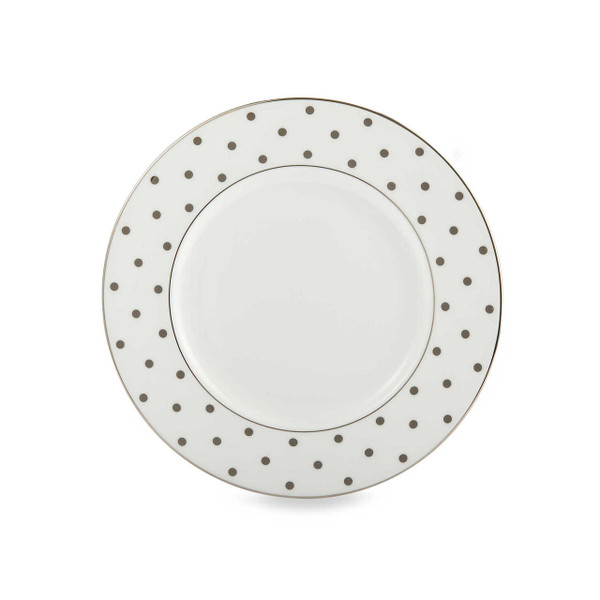 Kate Spade Larabee Road Dot Platinum 9" Accent Plate