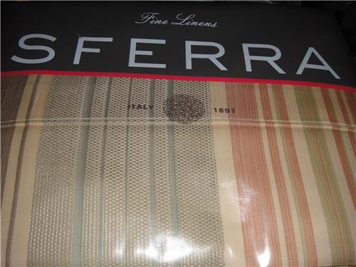 Sferra Blake Almond Full Queen Duvet Cover  Set 3pc w/Shams New