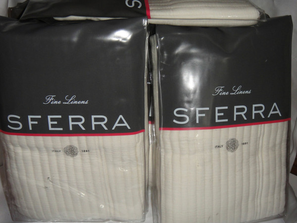 Sferra Kendall 4210 King Coverlet Set  Blanket Cover Set Ivory