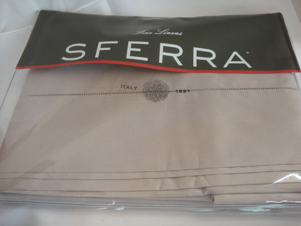 Sferra Celeste Wisteria Full Queen Flat Sheet Egyptian Cotton Percale  New 