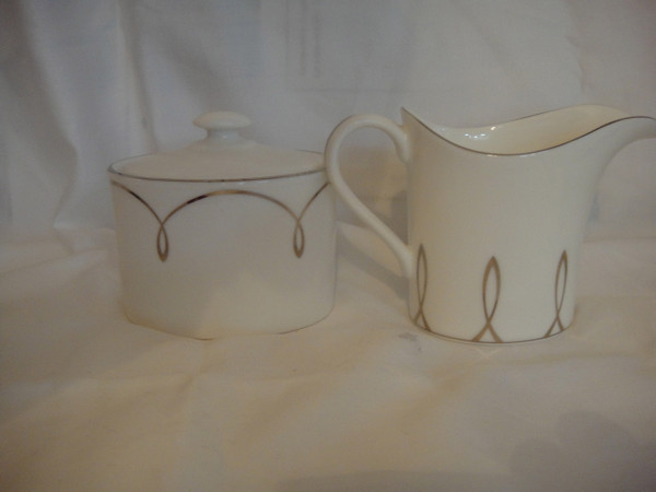 Waterford Lismore Essence Covered Sugar Bowl And Creamer New 