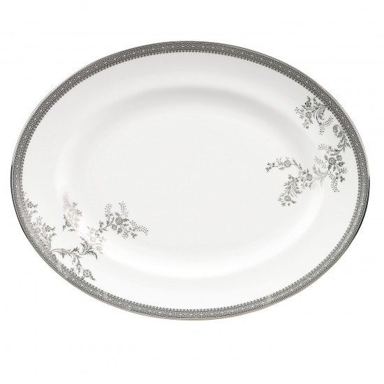 Vera Wang by Wedgwood Vera Lace 13.75 Inch Oval Platter