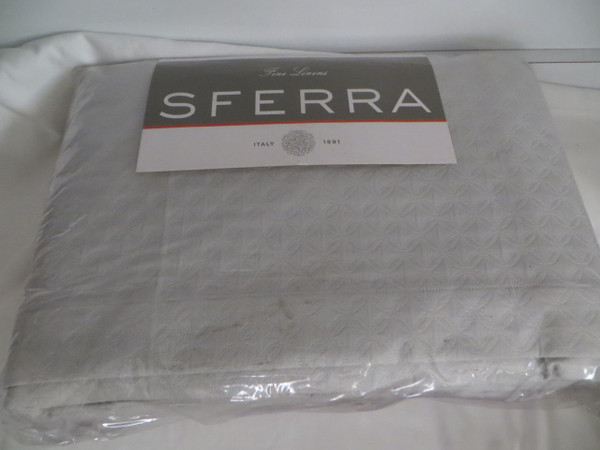 Sferra Corrado Matelasse King Blanket Cover Set Dove Grey 