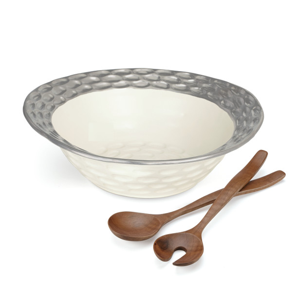 Michael Wainwright Truro Platinum Salad Bowl With Servers