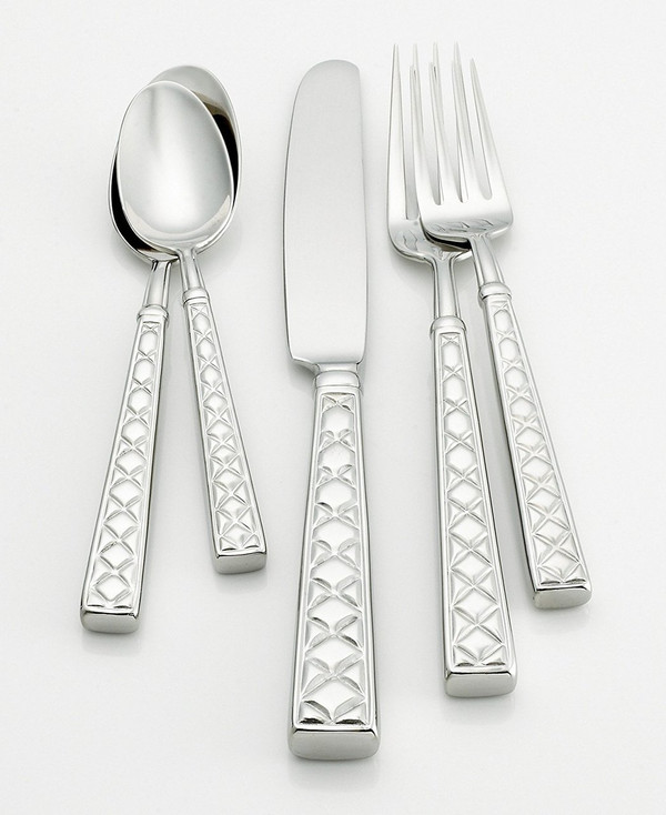 Kate Spade Classic Quilted Flatware  69PC Set New