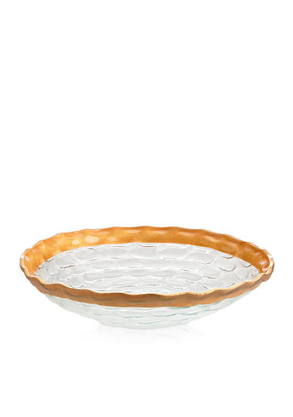 Michael Wainwright Truro Gold glass Medium Shallow Bowl