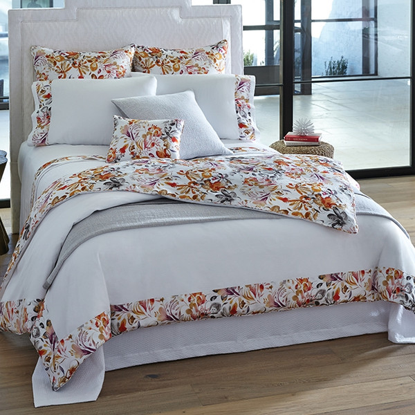 Sferra Este Botanical Reversible  Queen Duvet Cover 