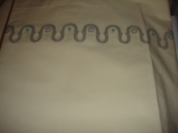 Pratesi Re Sole Embroidered  King Sheet Set  Egyptian Cotton Percale Cream New