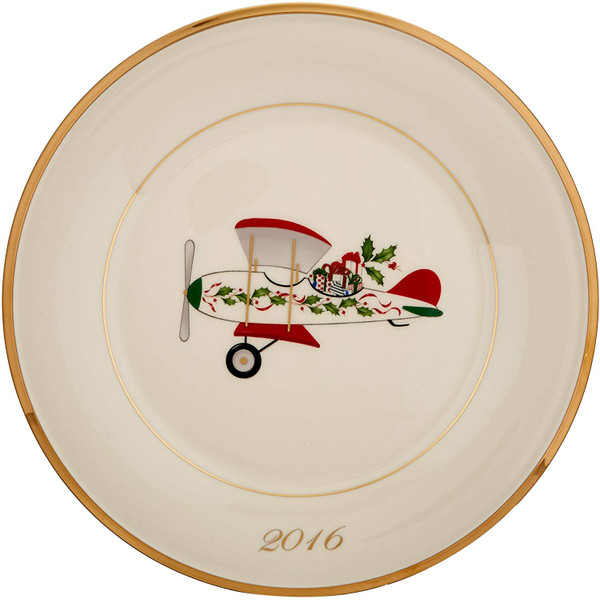 Lenox  Annual 2016 Holiday Airplane  Accent Plate New