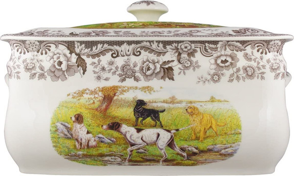 Spode Woodland Hunting Dogs Bread Bin, Hunting Dogs