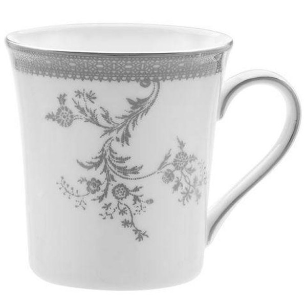 Vera Wang Vera Lace Imperial Platinum  Breaker Coffee Mug (1) by Wedgwood 