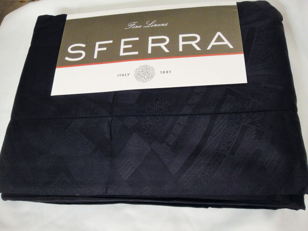 Sferra Lauren Shanghai Luxe  Josephine Egyptian Cotton Black Queen  Sheet Set New 1st