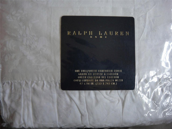 Ralph Lauren Delphine Floral Black Label Off White Queen Duvet Cover  New