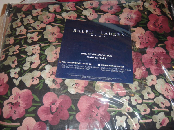 Sferra for Ralph Lauren Abagail Floral Queen Duvet Cover Set 