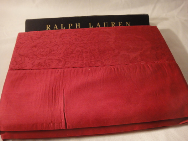 Ralph Lauren Home Modern Duke Jacquard Red Full Queen Duvet New 