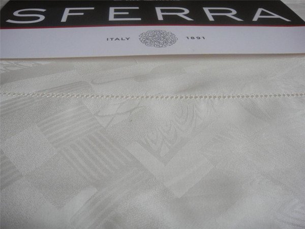 Sferra  Josephine Shangai Luxe Jacquard Ivory 600TC 4pc Queen  Sheet Set New