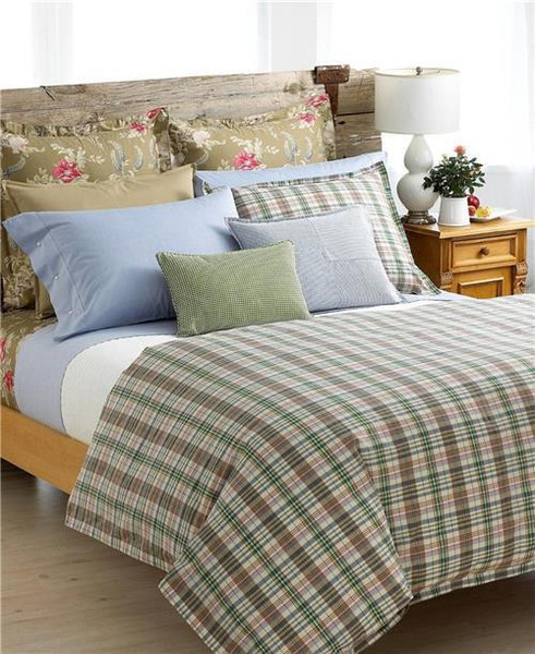 Ralph Lauren Boathouse Madras Plaid 10pc  King Duvet Comforter Cover