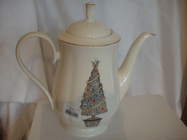 Lenox Jeweled Christmas Tree Coffeepot Eternal New 