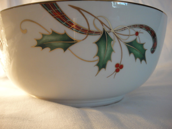 Lenox Holiday Nouveau Gold Round Serving Bowl 