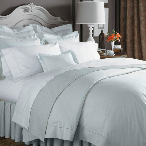 Sferra Celeste Full Queen Duvet Cover Ice Blue New 