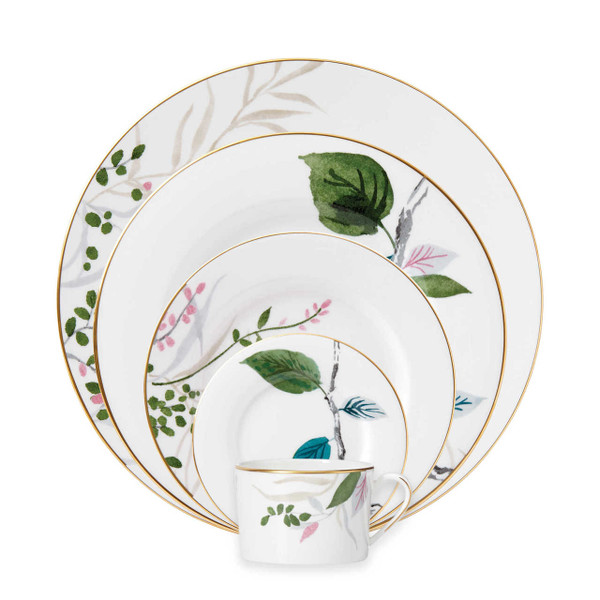 Kate spade new York Birch Way Watercolor Floral Bone China 5-Piece Place Setting 