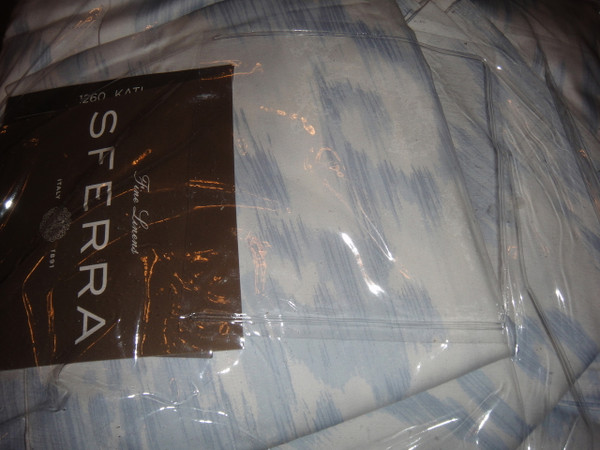 Sferra 1260 Kati blue White Full Queen Duvet Cover 3pc Set 100% Cotton New