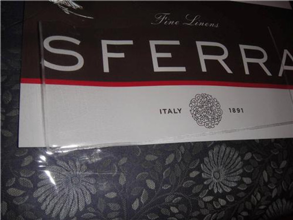 Sferra  Simone  Queen Duvet Cover Set Floral on Dark Blue  New   