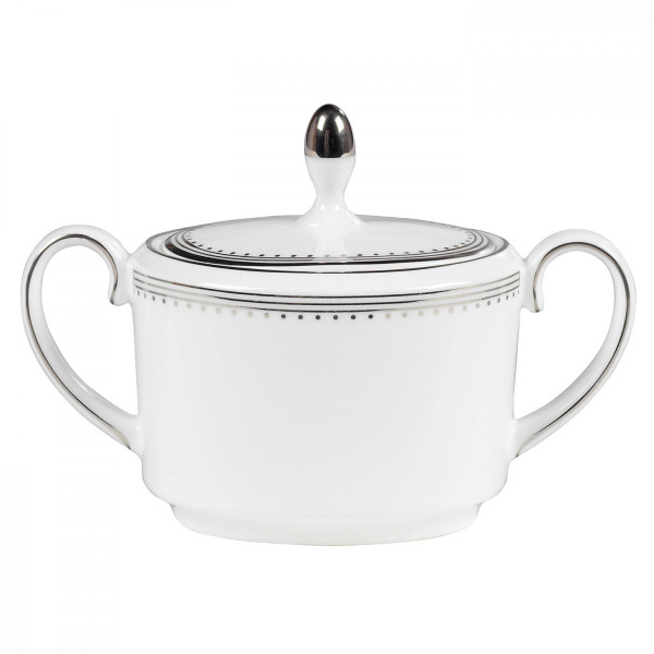 Wedgwood Vera Wang Grosgrain Sugar Bowl New