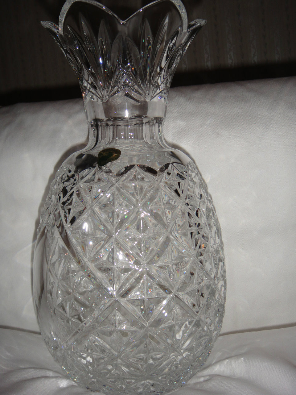 Waterford Crystal Hospitality Pineapple Vase 12 Tall Collectible