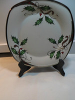 Lenox  Holiday  Nouveau Platinum White  Square Accent Plate