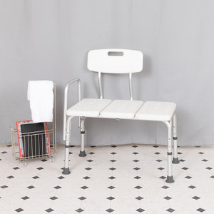 White Bath Transfer Bench - 889142563679 White Bath Transfer Bench - 889142563679