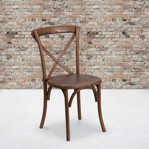 Pecan Cross Back Chair - 889142092216 Pecan Cross Back Chair - 889142092216