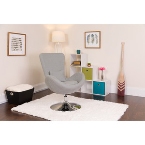Gray Fabric Egg Series Chair - 889142060888 Gray Fabric Egg Series Chair - 889142060888