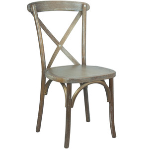 Medium Wood Grain X-back Chair - 841201113898 Medium Wood Grain X-back Chair - 841201113898