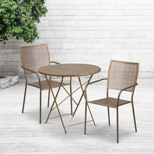 30rd Gold Fold Patio Set - 889142078456 30rd Gold Fold Patio Set - 889142078456