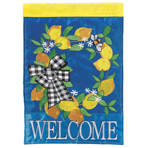 Lemon Welcome Flag Poly Garden - 603799484466 Lemon Welcome Flag Poly Garden - 603799484466