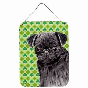 St. Patrick's Day Shamrock Portrait Design with Dog Wall or Door Hanging Prints - 615872616916