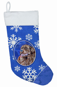 Dog and Winter Snowflakes Christmas Stocking - 705332017459 Dog and Winter Snowflakes Christmas Stocking - 705332017459