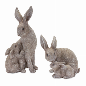 Rabbit with Bunny (Set of 2) 7"H, 11"H Resin - 746427858984 Rabbit with Bunny (Set of 2) 7"H, 11"H Resin - 746427858984