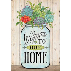 Garden Mason Jar-Welcome To Our Home Flag - 603799316187 Garden Mason Jar-Welcome To Our Home Flag - 603799316187